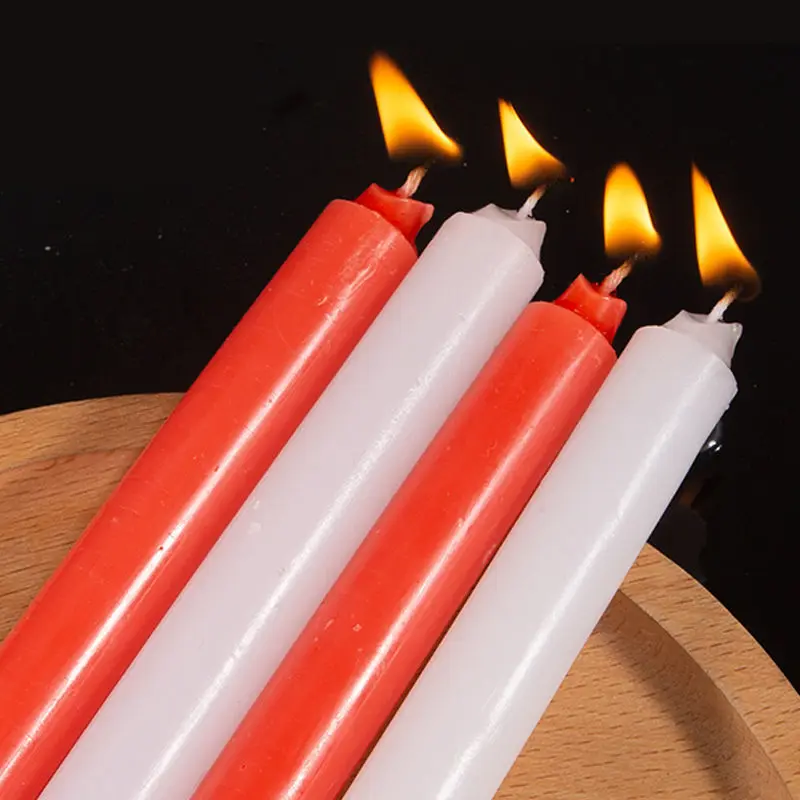 Набор из 2-х парафиновых декоративных свечей Festive classics, 7.6/10 см, красный/декор