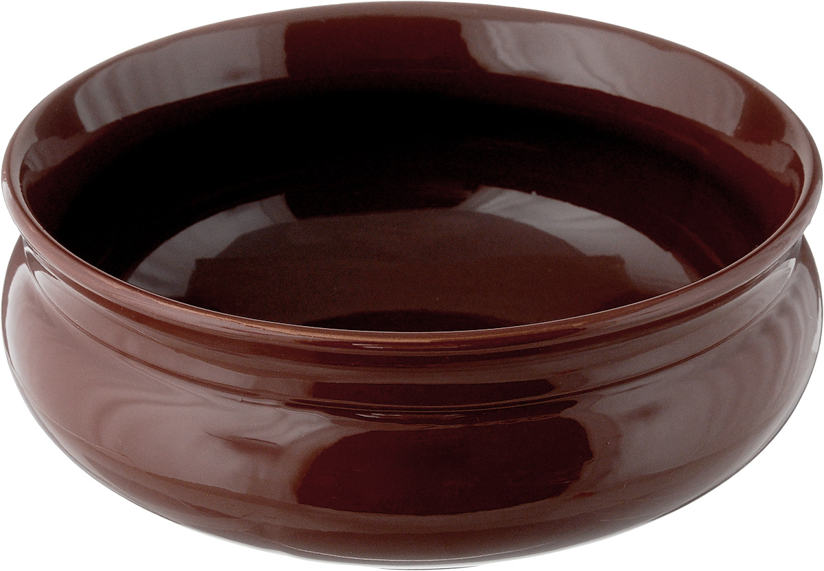 Керамическая глубокая тарелка, 23.7 см, 930 мл, коричневый