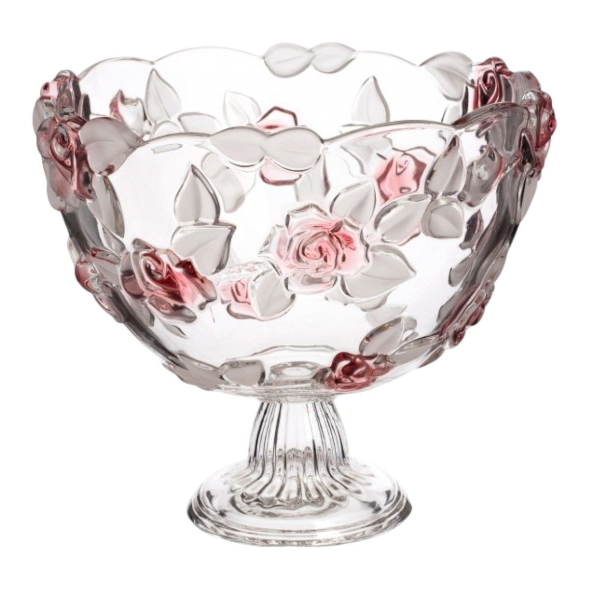 Хрустальная ваза для фруктов (фруктовница) Авангард, 24 см, прозрачный