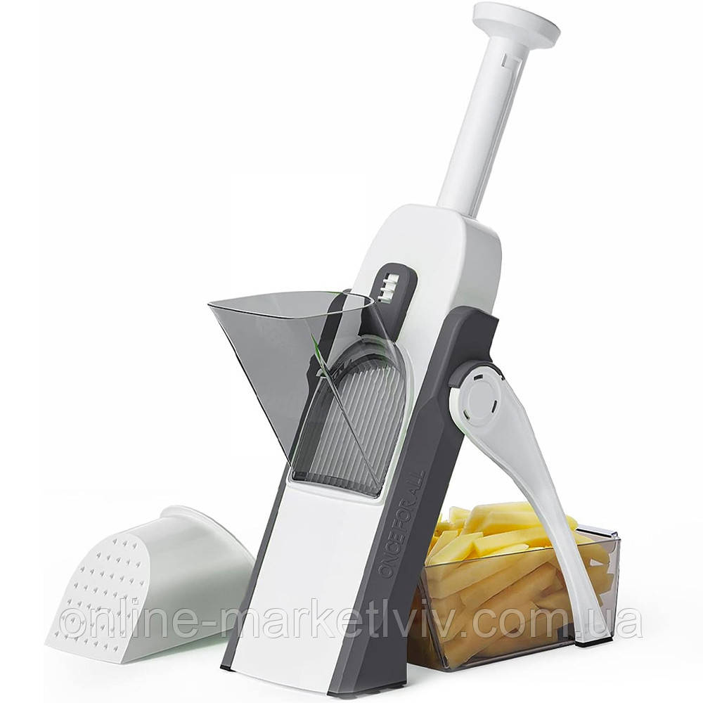 Слайсер (овощерезка) с 3-мя сменными насадками Violino, 43.2 см, нержавеющая сталь/пластик, стальной/черный